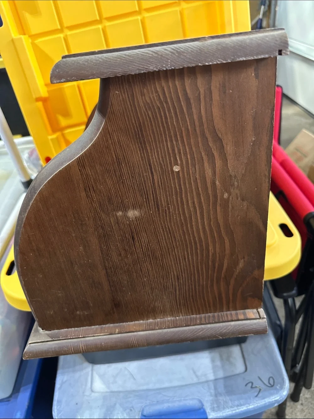 Vintage rare wooden roll top bread box